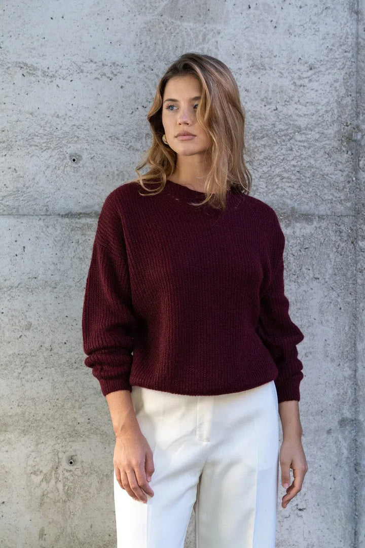 Colette Burgundy Pull Mohair