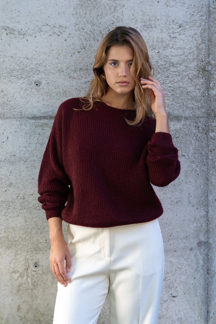 Colette Burgundy Pull Mohair